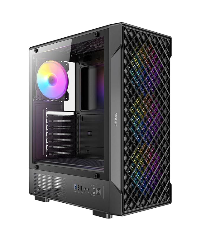 Antec VX320 ARGB ATX Mid Tower PC Case Black High Airflow Mesh 4 ARGB Fans