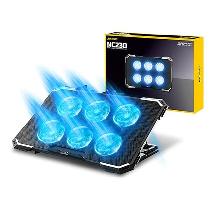 Ant Esports NC230 RGB Gaming Notebook Cooler, 10" - 17" + Gaming Laptop Cooling Pad for PC + USB Powered Fan + Very Stable and Silent + Compatible Mac and PS5/PS4
