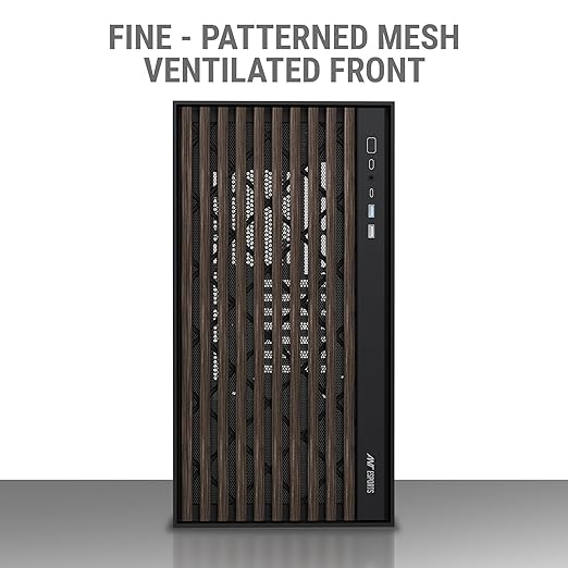Ant Esports Zen Wood C3 Mid-Tower Computer Case/Gaming Cabinet - Black | Support ATX, Micro-ATX, Mini-ITX