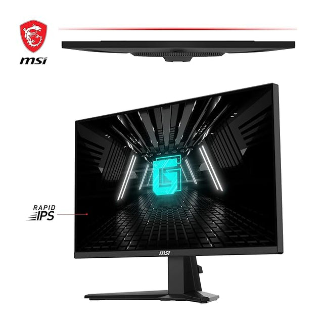 MSI G255F 24.5 Inch FHD Gaming Monitor - 1920 x 1080 Rapid IPS Panel, 180 Hz / 1ms (GtG), 99% sRGB Colour Gamut, Adaptive-Sync - DP 1.2a, HDMI 2.0b CEC