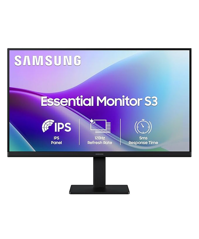 Samsung 24" (60.5 cm) 120hz Flat Monitor|IPS Panel|FHD 1080p (1920 x 1080)|120 Hz|5 ms|Dual HDMI Ports (2EA)|Super Slim Borderless Design|Game Mode|Eye Saver Mode|Wall Mountable|LS24F320GAWXXL|Black