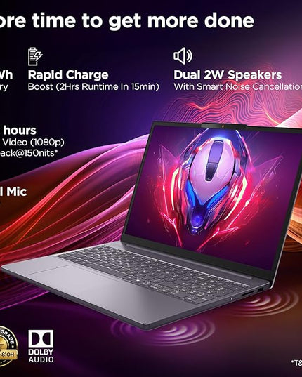 Lenovo IdeaPad Slim 3 13th Gen Core i7-13620H 15.3 inch (38.8cm) WUXGA IPS Laptop (16GB RAM/512GB SSD/Windows 11/MSO 365 Basic+Office 2024/Top Metal Cover/Backlit KB/1Yr ADP/Grey/1.6Kg), 83K1016UIN