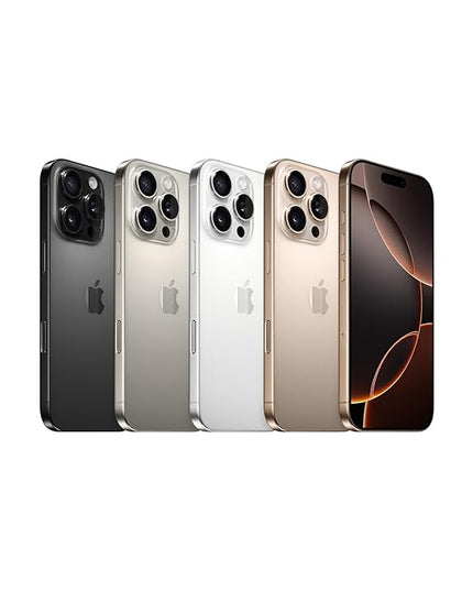 Phone 16 Pro Max 256 GB: 5G Mobile Phone with Camera Control, 4K 120 fps Dolby Vision and a Huge Leap in Battery Life. Works with AirPods; Desert Titanium( PRE ORDER ONLY)