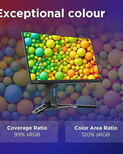 Lenovo Legion R24e | 24" (60.9cm) FHD 180Hz Gaming Monitor | 0.5ms, AMD FreeSync, 99% sRGB, 1xHDMI 2.1 TMDS, 1xDP 1.4| Tilt, Swivel, Pivot, Height Adjust | Black | 67CCGAC4IN