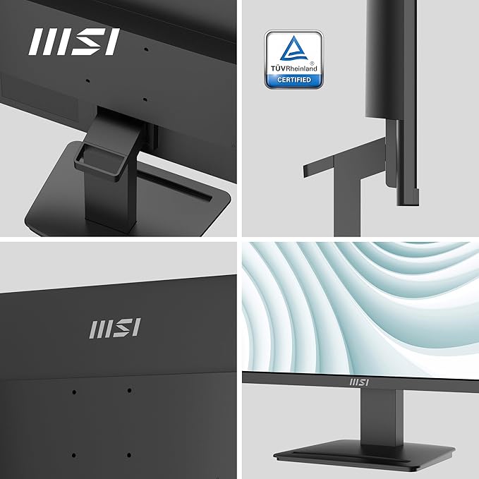 MSI PRO MP2412 23.8 Inch Full HD Office Monitor - 1920 x 1080 Wide View Panel, 100 Hz, Eye-Friendly Screen, VESA Mountable, Display Kit Support, Tilt Adjustable - HDMI 1.4b, DP 1.2a