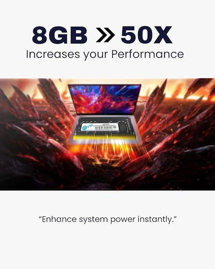 EVM 8GB DDR4 Laptop RAM 3200MHz - Unleash Your System's Full Potential - Perfect for Gamers, Office Work, and More - 10 Years Warranty