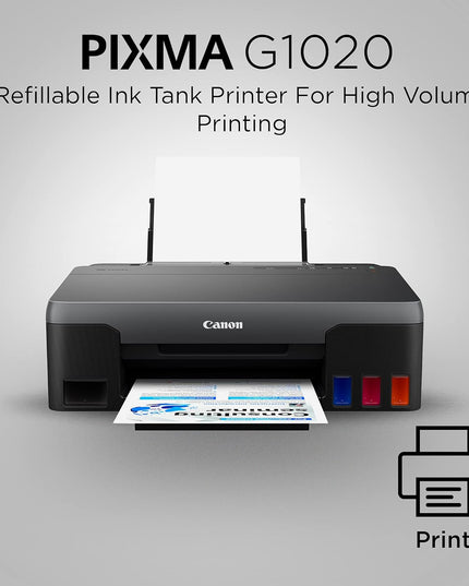 Canon PIXMA G1020 Single Function Ink Tank Colour Printer (Black)