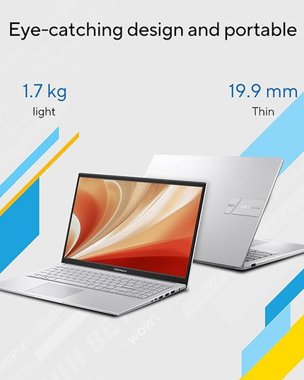 ASUS Vivobook 15, 13th Gen, Intel Core i3-1315U, 16GB RAM, 512GB SSD, FHD, Anti-Glare, 15.6", 39.6 cm, Windows 11 Home, M365 Basic(1yr)* Office24, Cool Silver, 1.70 kg, X1504VA-BQ341WS, Laptop