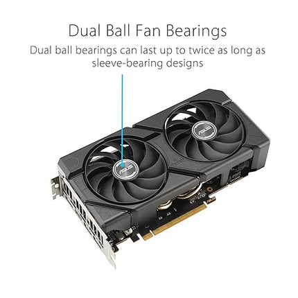 ASUS Dual Radeon™ RX 7600 EVO OC Edition 8GB GDDR6 (PCIe® 4.0, 8 GB GDDR6, HDMI® 2.1, DisplayPort™ 1.4a, 2.5-Slot Design, Axial-tech Fans, GPU Tweak III)