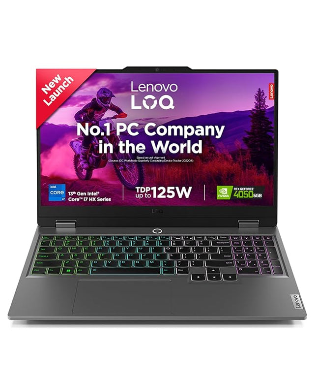 Lenovo LOQ 13th Gen Intel Core i7-13650HX 15.6" (39.6cm) 144Hz 300Nits FHD Gaming Laptop (16GB/512GB SSD/Win 11/NVIDIA RTX 4050 6GB/1Yr ADP Free/MSO 24/Grey/2.3Kg), 83DV01A5IN