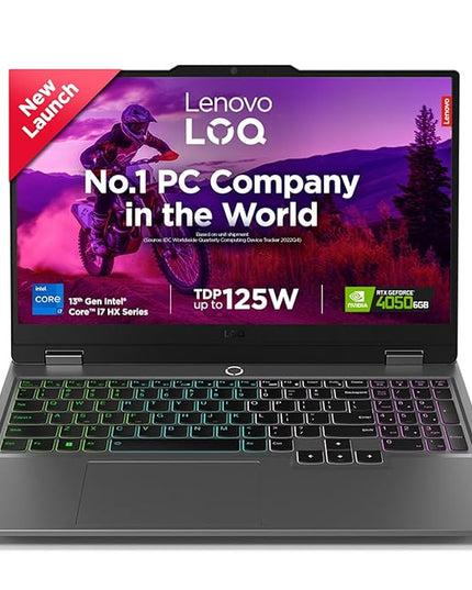Lenovo LOQ 13th Gen Intel Core i7-13650HX 15.6" (39.6cm) 144Hz 300Nits FHD Gaming Laptop (16GB/512GB SSD/Win 11/NVIDIA RTX 4050 6GB/1Yr ADP Free/MSO 24/Grey/2.3Kg), 83DV01A5IN
