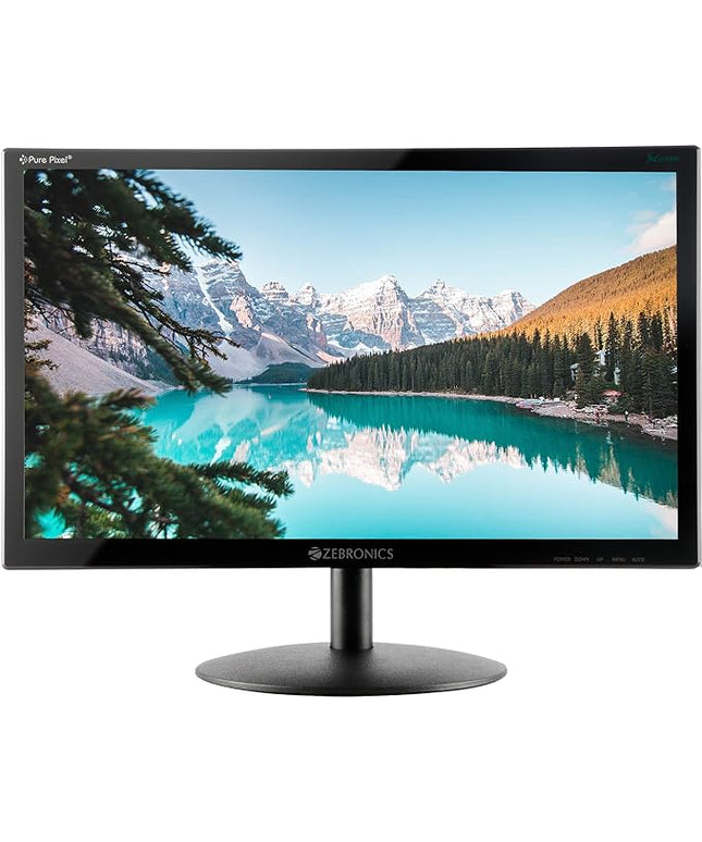ZEBRONICS Zeb-V19Hd 18.5 Inch (46.99 Cm) Led Monitor with Supporting Hdmi, Vga Input, Hd 1366 X 768 Pixels, 16.7M Colors, Glossy Panel, Slim Design & Wall Mountable, Black