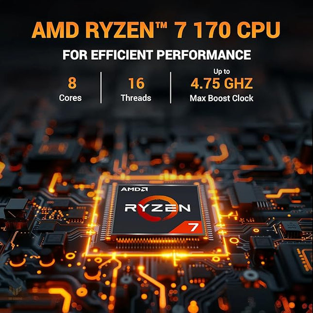 ASUS TUF A15 (2026), AMD Ryzen 7 170,RTX 3050-4GB,16GB RAM (Upgradeable),512GB SSD,FHD, 15.6"(39.6 cm),Windows 11,M365 Basic(1 Year),Office 2024, Graphite Black, 2.3 Kg, FA506NCQ-HN007WS,Gaming Laptop