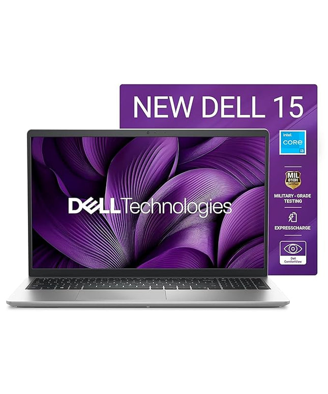 Dell 15 Laptop, 14th Gen Intel Core 3 100U Processor, 8GB, 512GB, Intel UHD Graphics Graphics, 15.6" FHD 120Hz IPS 250 nit Display, 12 Months Mcafee, Win 11 + Office H&S 2024, Platinum Silver, 1.63kg