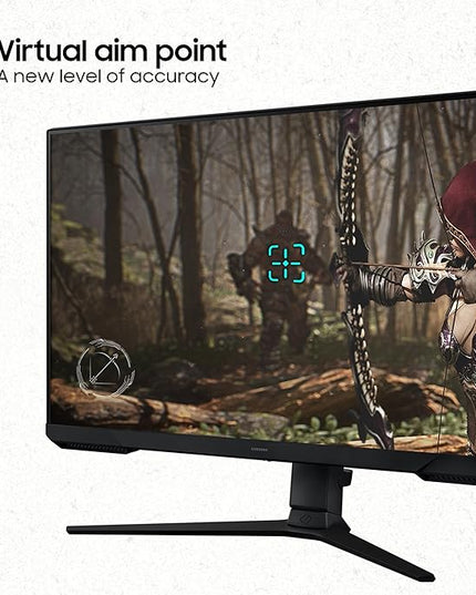 Samsung 24" (60cm) Odyssey G3 Gaming Monitor|FHD 1920 X 1080|180Hz|1ms(MPRT)|AMD Freesync|Ports-DP,HDMI|DP Cable|16.7 Million Colors|Height-Tilt-Pivot Adjustable Stand|Bezeless|LS24DG300EWXXL|Black