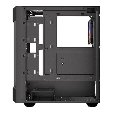 TAG Gamerz Stellar Elite Mid Tower Computer Case/Gaming PC Cabinet, Mesh Front with Oak Wood Accents, 4X 120mm Pre-Installed ARGB Fans, Supports ATX, M-ATX, ITX, 360mm Radiator, Thick Tempered Glass