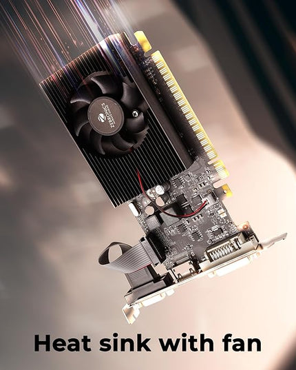 ZEBRONICS GT740-4GD3 Graphics Card,pci_e_x16 Powered by NVIDIA,4GB GDDR3,128-Bit,Pcie3.0,Upto 2560 X 1440 @60Hz,Multiple Outputs-HDMI | DVI | VGA,Physx Support,Heatsink with Fan,High Efficiency