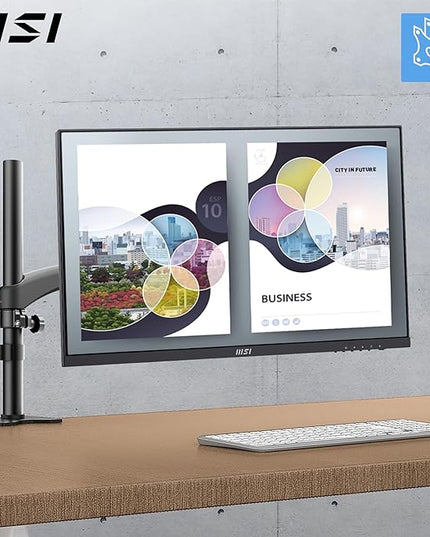 MSI PRO MP273U 27 Inch UHD Office Monitor - 3840 x 2160 IPS Panel, PIP/PBP, Wide Color Gamut, Eye-Friendly Screen, Built-in Speakers, Tilt-Adjustable - HDMI 2.0b, DP (1.4a)