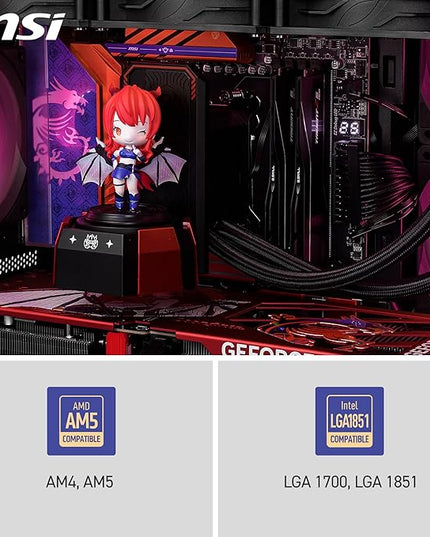 MSI CORELIQUID A17 MLG Edition AIO CPU Liquid Cooler - MLG Exclusive Figure, Figure Display Area, Full-Plane & Screwless Copper Base, Improved Water Channel Design, ARGB GEN2