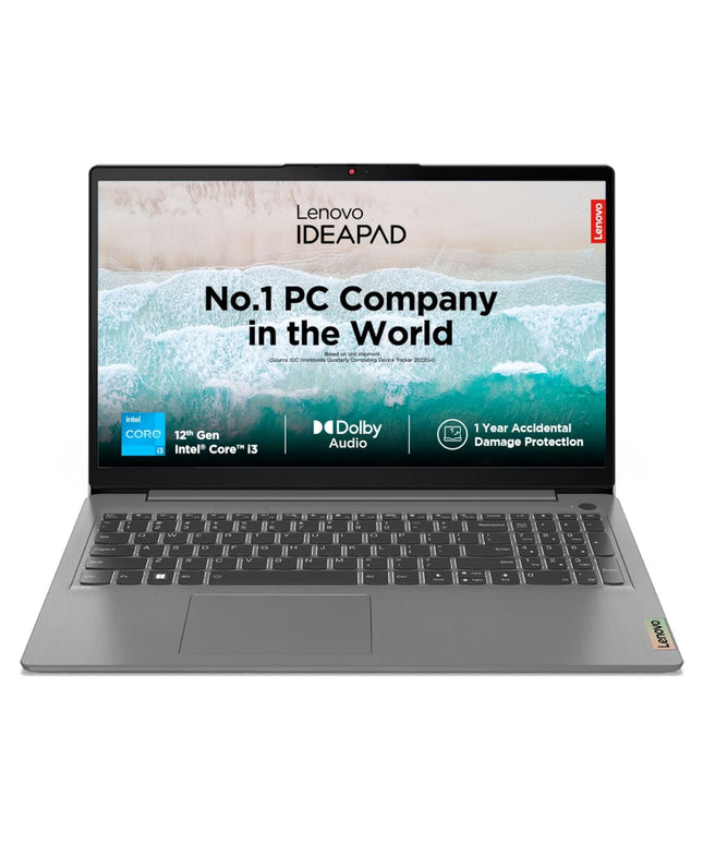 Lenovo IdeaPad 3 12th Gen Intel Core i3-1215U 15.6 Inch (39.65cm) FHD Thin & Light Laptop (8GB/512GB SSD/Windows 11/Office 2021/Backlit KB/1Yr ADP Free/3months Game Pass/Grey/1.63Kg), 82RK017PIN