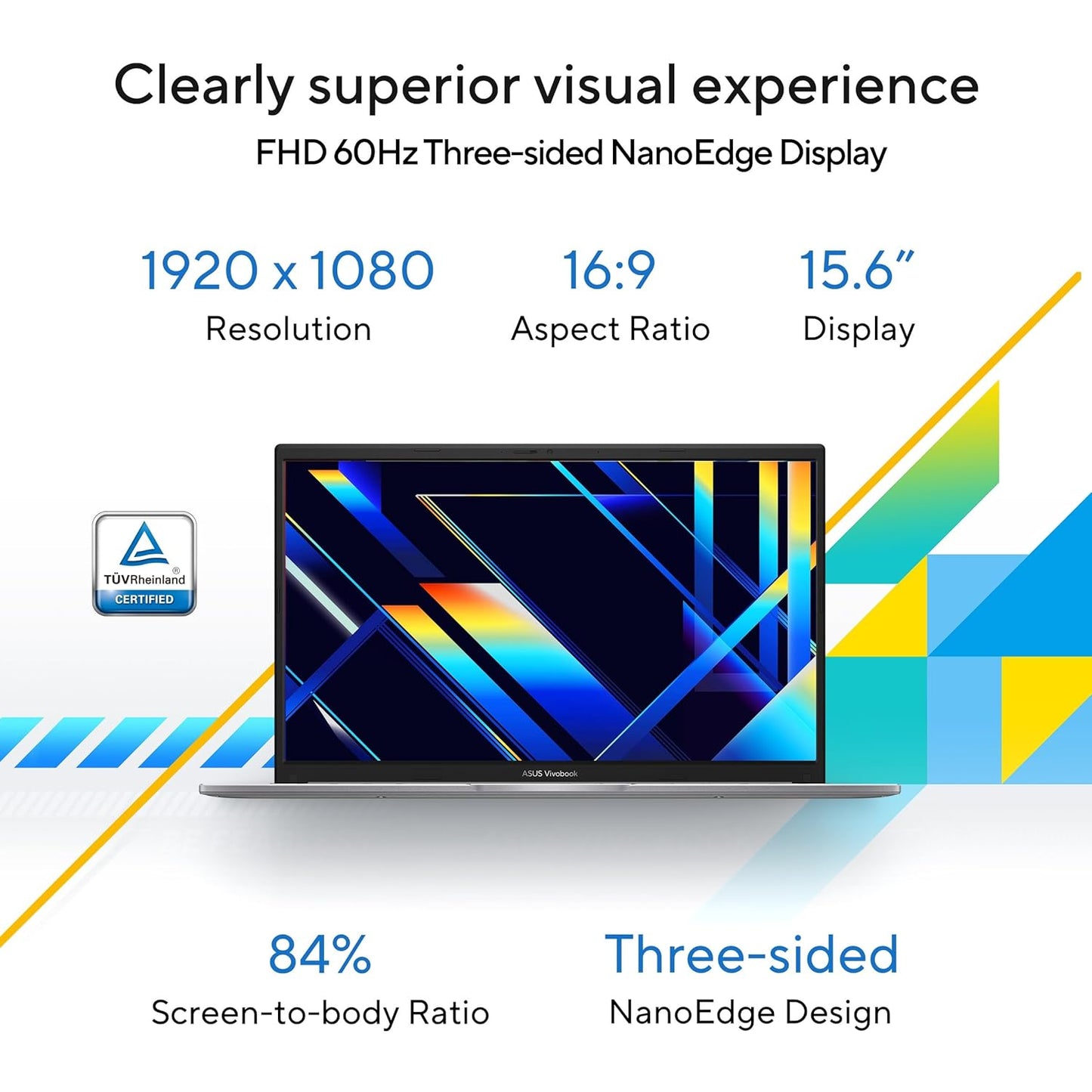 ASUS VivoBook 15 (2022), Intel Core i3-1215U, 12th Gen, 8GB RAM, 512GB SSD, FHD, 15.6"/39.62cm, Windows 11, Office 2021, Cool Silver, 1.7KG, X1504ZA-NJ322WS, Backlit KB Laptop