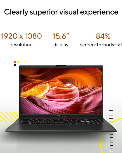 ASUS Vivobook Go 15 (2025), AMD Ryzen 5 7520U Thin & Light Laptop(16GB RAM/512GB SSD/FHD/15.6"/60Hz/Windows 11/M365 Basic (1Year)*/Office Home 2024/Backlit KB/Mixed Black/1.63Kg) E1504FA-BQ2414WS