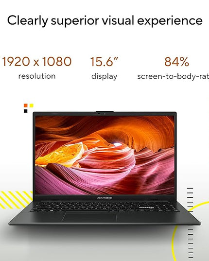 ASUS Vivobook Go 15 (2025), AMD Ryzen 5 7520U Thin & Light Laptop(AMD Radeon iGPU/16GB RAM/512GB SSD/FHD/15.6"/60Hz/Windows 11/M365 Basic (1Year)*/Office Home 2024/Mixed Black/1.63Kg)E1504FA-NJ1505WS