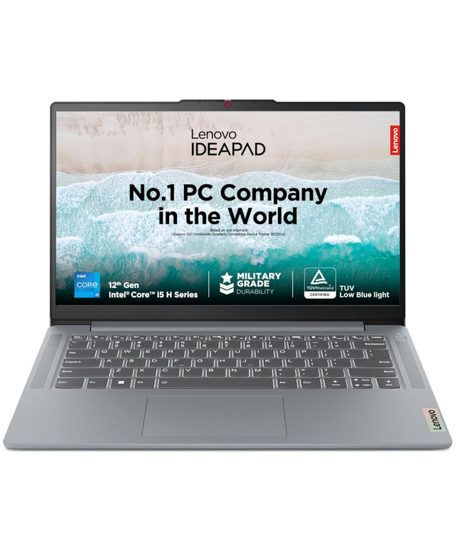 Lenovo IdeaPad Slim 3 12th Gen Core i5-12450H 14 inch (35.5cm) FHD Laptop (8GB RAM/512GB SSD/Windows 11/MS Office 2021/Alexa Built-in/1Yr ADP Free/3 Month Game Pass/Grey/1.3Kg), 83EQ005TIN