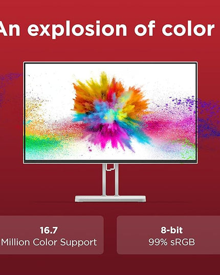 Lenovo L24-4C| 24 Inch (60.96cm) Ultraslim PC Monitor, IPS, FHD 1920x1080, 144Hz, 99% sRGB, 1ms, 2x3W Speakers, HDMI, Display Port, Audio Out Port, AMD FreeSync,Eyesafe, Bezel-Less, VESA Mount, Grey