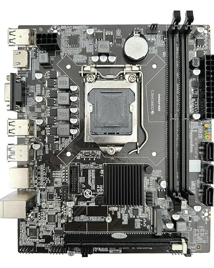 ZEBRONICS H110M2 Micro-ATX Motherboard for LGA 1151 Socket, Supports Intel 6th, 7th, 8th & 9th Generation Processors, NVMe M.2 Slot, 5.1 Audio, DDR4 2666 MHz, Ports (RJ45 | SATA | USB 3.0 | HDMI)