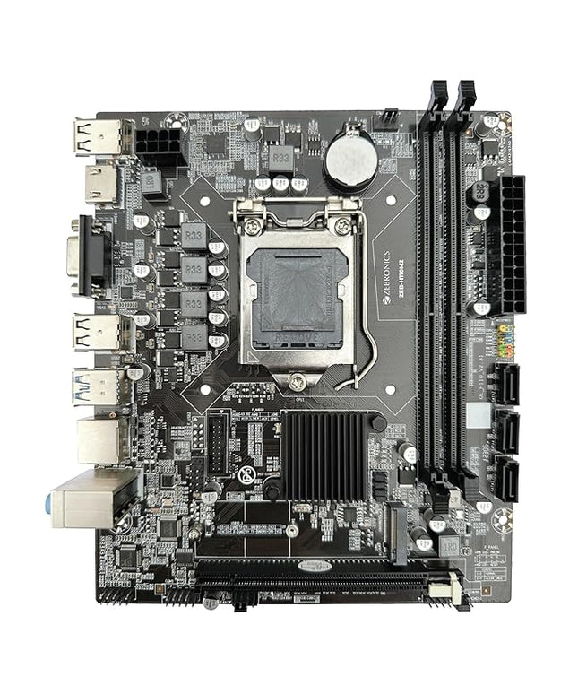 ZEBRONICS H110M2 Micro-ATX Motherboard for LGA 1151 Socket, Supports Intel 6th, 7th, 8th & 9th Generation Processors, NVMe M.2 Slot, 5.1 Audio, DDR4 2666 MHz, Ports (RJ45 | SATA | USB 3.0 | HDMI)