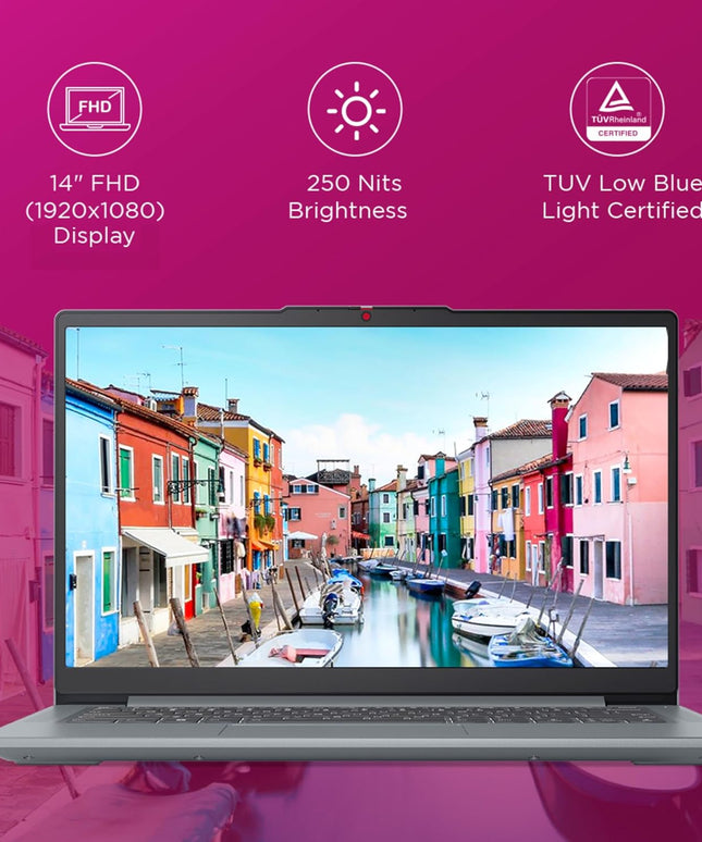 Lenovo IdeaPad Slim 3 12th Gen Core i5-12450H 14 inch (35.5cm) FHD Laptop (8GB RAM/512GB SSD/Windows 11/MS Office 2021/Alexa Built-in/1Yr ADP Free/3 Month Game Pass/Grey/1.3Kg), 83EQ005TIN