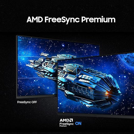 Samsung 27" Odyssey G5 Fast IPS Gaming Monitor|QHD 2560 x 1440|200 Hz|1ms|300nits|HDR10|FreeSync Premium|Ports-DP,2 HDMI,Headphone|Wall Mountable|LS27FG530EWXXL|Black