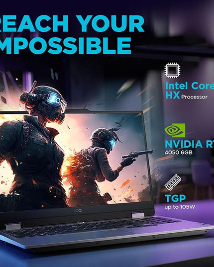 Lenovo LOQ 2024, Intel Core i5-13450HX, 13th Gen, NVIDIA RTX 4050-6GB, 16GB RAM, 512GB SSD, FHD 144Hz, 15.6"/39.6cm, Windows 11, Office Home 2024, Grey, 2.4Kg, 83DV018JIN, 1Yr ADP Free Gaming Laptop