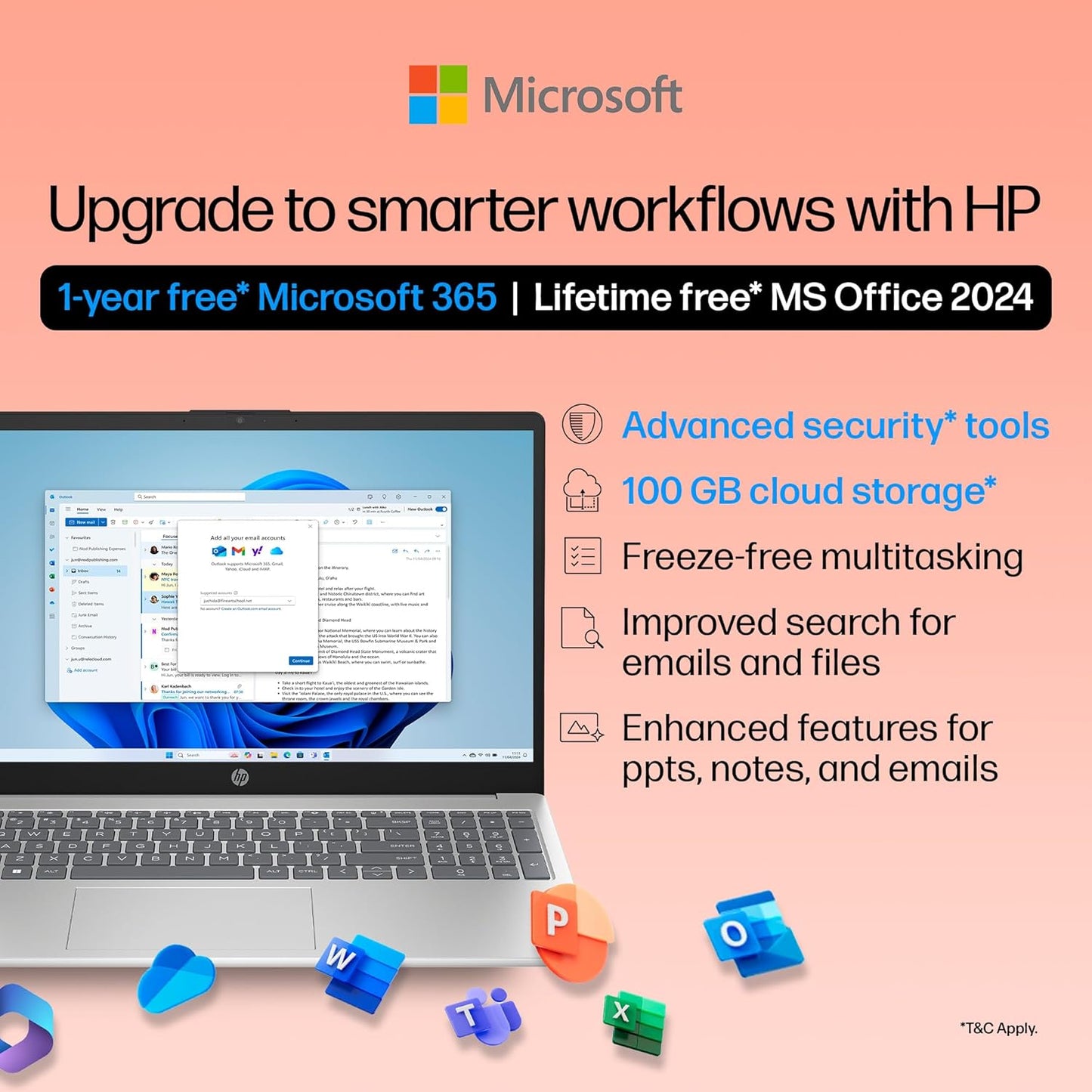 Laptop HP 15-fd0467TU - i5-1334U | 16 GB Ram | 512 GB SSD |Win11+ MSO24 |Backlit KB | 15.6" FHD |Natural silver