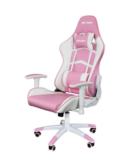 Ant ESports 9077 Ergonomic Gaming Chair - White-Pink