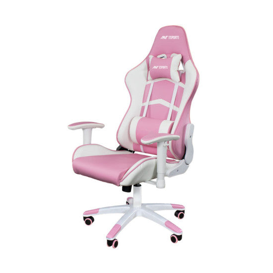 Ant ESports 9077 Ergonomic Gaming Chair - White-Pink
