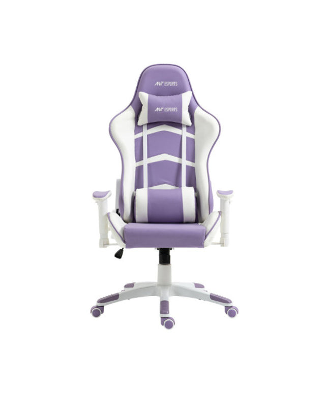 Ant ESports 9077 Ergonomic Gaming Chair - White-Purple