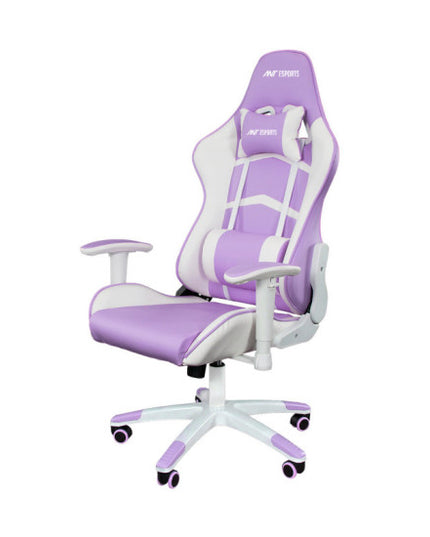 Ant ESports 9077 Ergonomic Gaming Chair - White-Purple