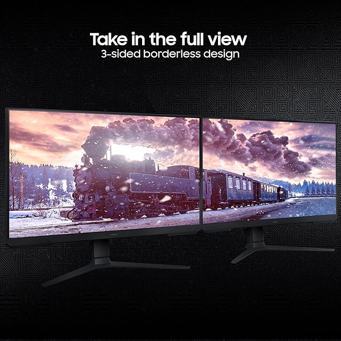 Samsung 24" (60cm) Odyssey G3 Gaming Monitor|FHD 1920 X 1080|180Hz|1ms(MPRT)|AMD Freesync|Ports-DP,HDMI|DP Cable|16.7 Million Colors|Height-Tilt-Pivot Adjustable Stand|Bezeless|LS24DG300EWXXL|Black