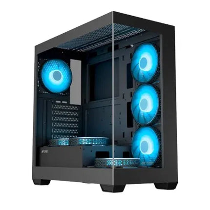 ANT Esports Crystal X7 ARGB ATX Mid Tower Cabinet (black)