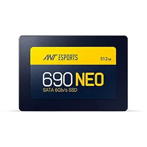 Ant Esports 690 Neo Sata 2.5" 512GB Internal Solid State Drive/SSD with SATA III Interface, 6Gb/s, Fast Performance, Read/Write - 520/450 MB/s, Quad Channel Controller compatible with PC and LAPTOP