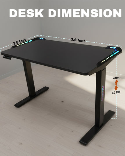 Cyberwolf Hydraulic Gaming Table Regular BLACK RGB