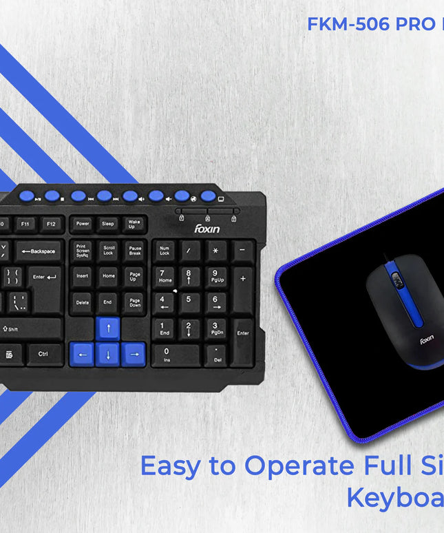 Foxin FKM 506 PRO Wired Multimedia Keyboard and Mouse Combo