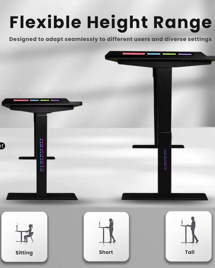 Cyberwolf Hydraulic Gaming Table Regular BLACK RGB