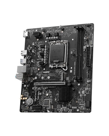 MSI PRO H610M-S DDR4 Motherboard, Micro-ATX - Support 14th/13th/12th Gen Intel Core Processors, LGA 1700, 1x PCIe 4.0 x16 Slot, 1 x M.2 Gen3, USB 3.2 Gen1, 1G LAN, HDMI 1.4 & VGA