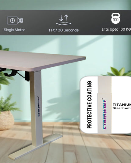 Cyberwolf Hydraulic Gaming Table Regular White