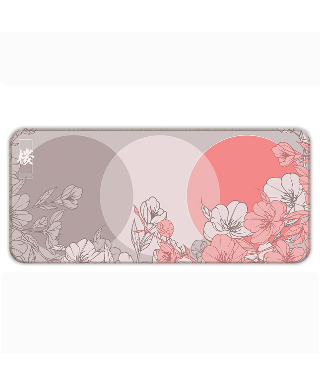 Sakura Circles – Peach – XXL Mousepad