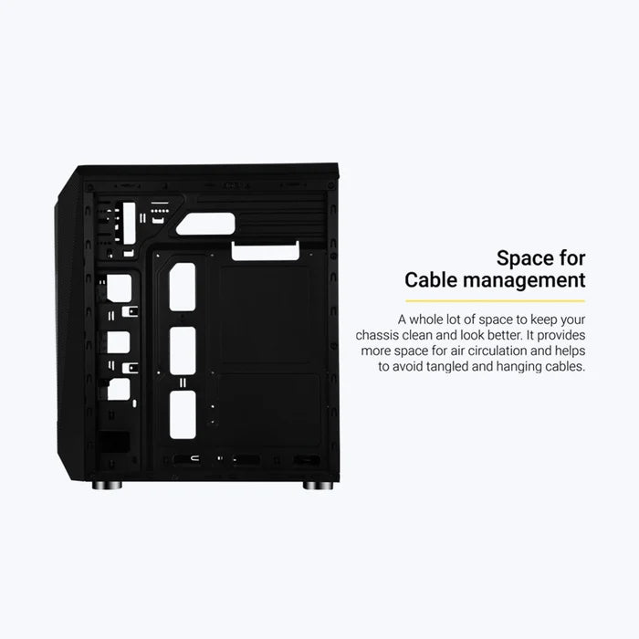 ZEBRONICS Zeb- Enyo Gaming Chassis Cabinet with USB 2.0 and USB 3.0 Ports Compatible with Gaming Console
