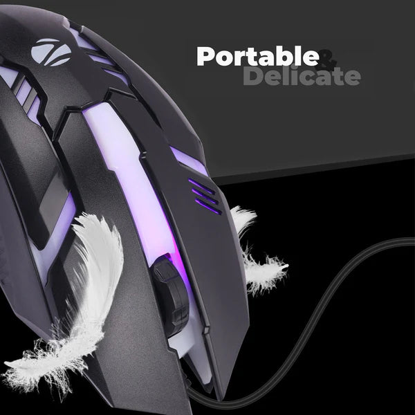 ZEBRONICS ZEB-SCORPIO Wired Ambidextrous Optical Gaming Mouse  (USB 2.0, USB 3.0, Black)